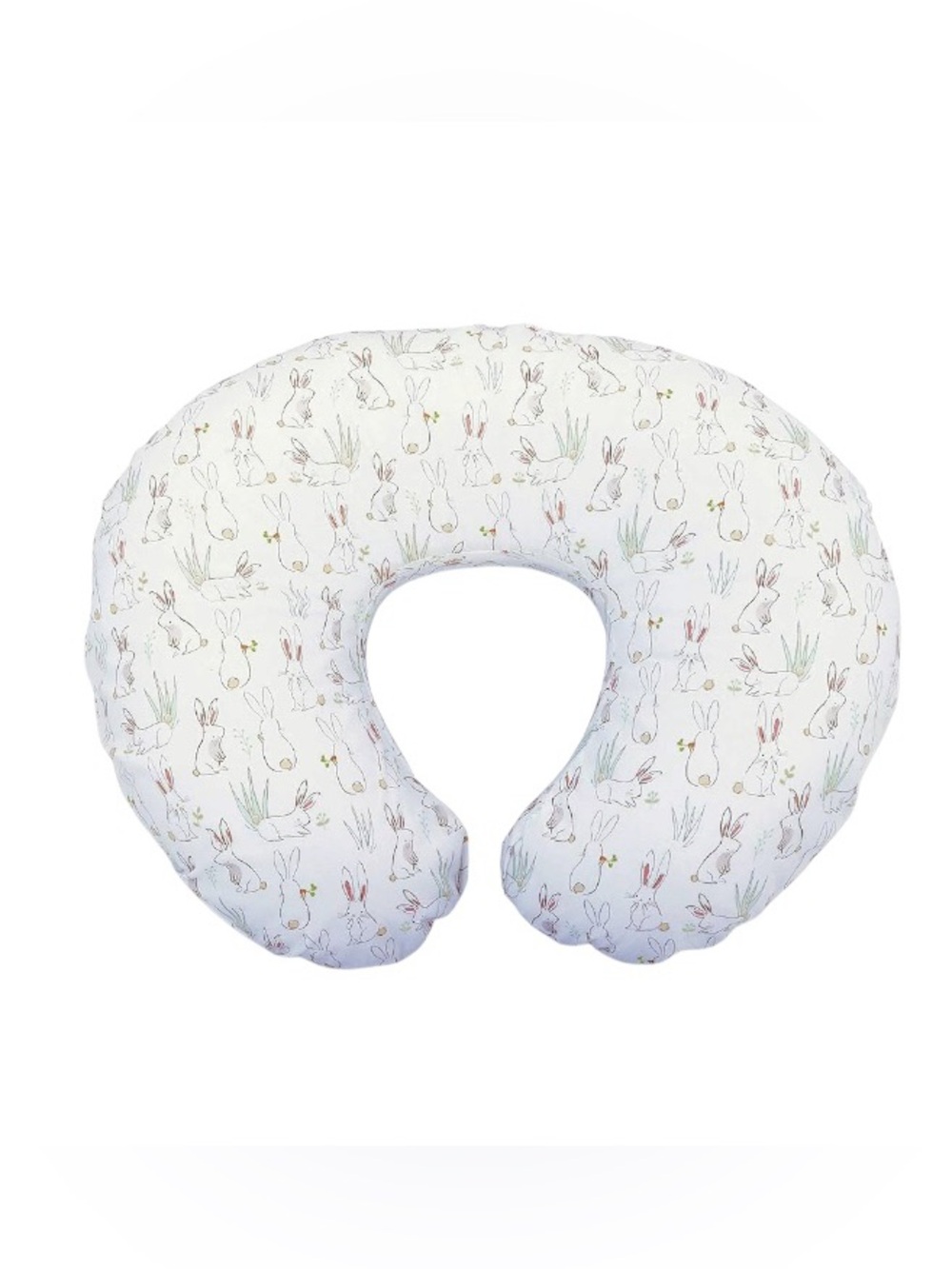 Boppy Pillow Cover Pink Hip Hop Bunnies White Rabbits Cover ONLY - No Pillow